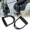 2 estribos de plástico de alta resistencia con almohadilla de goma antideslizante negra, accesorios para herramientas de equitación.(pequeña )