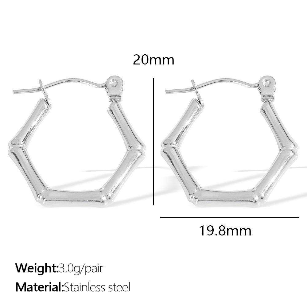 High-Grade Hydraulic Earrings, Niche Stainless Steel Electroplating Personalized Multi-Type Geometric Personalized Stud Earrings