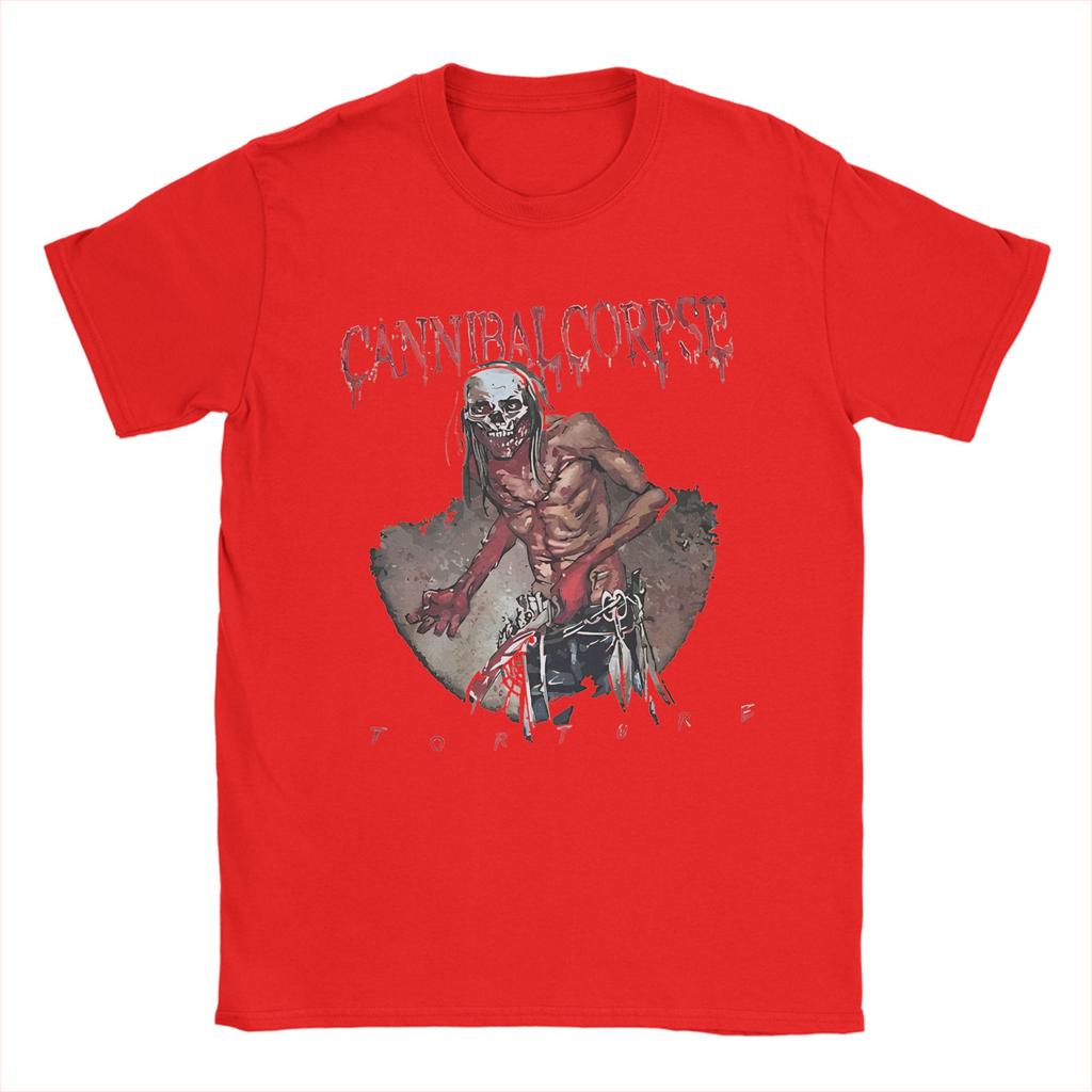 Men TShirt Cannibal Corpse Torture Vintage Cotton Tee Shirt Short Sleeve T Shirts Round Neck Tops Plus Size