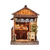 DIY Wooden Mini Casa Japanese Tavern Miniatures With Lights for Friends Birthday Gifts Home Decoration Crafts