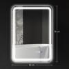 70 x 50 cm Bluetooth Badezimmerspiegel - Silberfarben