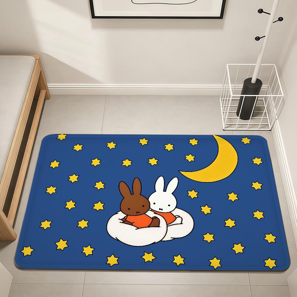 Cartoon Rabbit Cute M-Miffy n-nijntje Home Bedside Rug Kitchen Bath Floormat Hallway Balcony Carpet Entrance Doormat hogar Decor