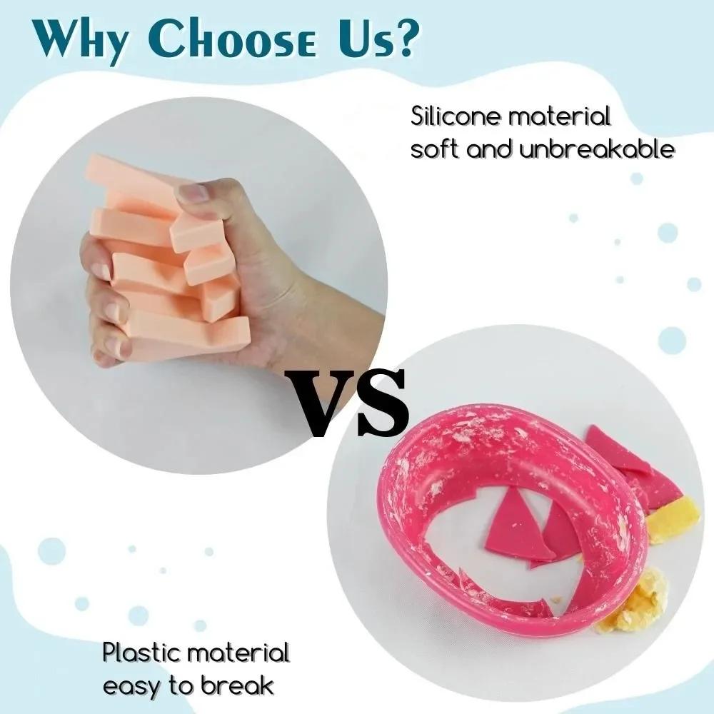 2PCS Silicone Soap Dish Built-in Drain Lip Self-Draining Soap Storage Holder Countertop Organizer Easy Cleaning Sink Tray