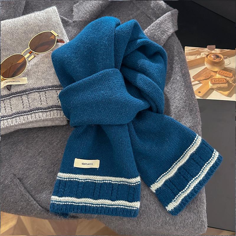 Winter Luxury Design Women Warm Knitted  Wool Scarf Solid Thicken Shawl Soft Cashmere Scarves Pashmina Neckerchief Blanket