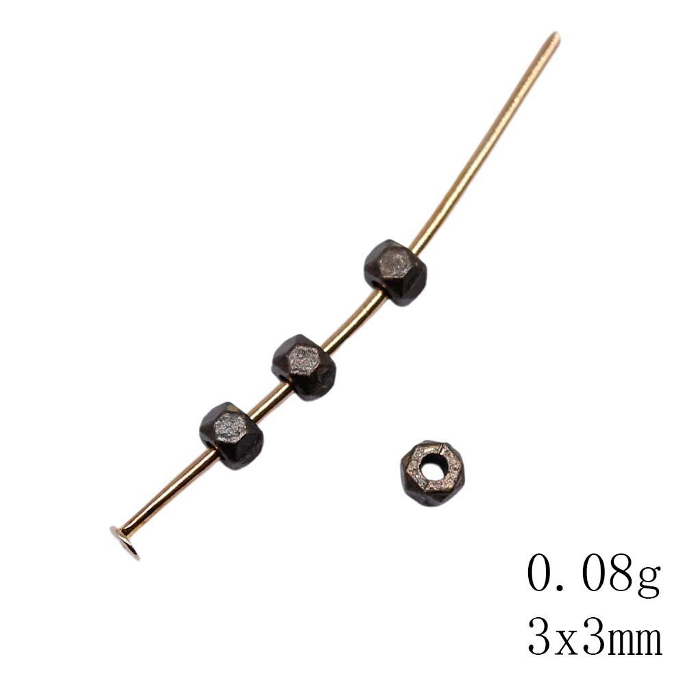 Square Round Mini Spacer Beads Metal Loose Beads For Thin Chain Bracelet Necklace DIY Jewelry Making Supplies For
