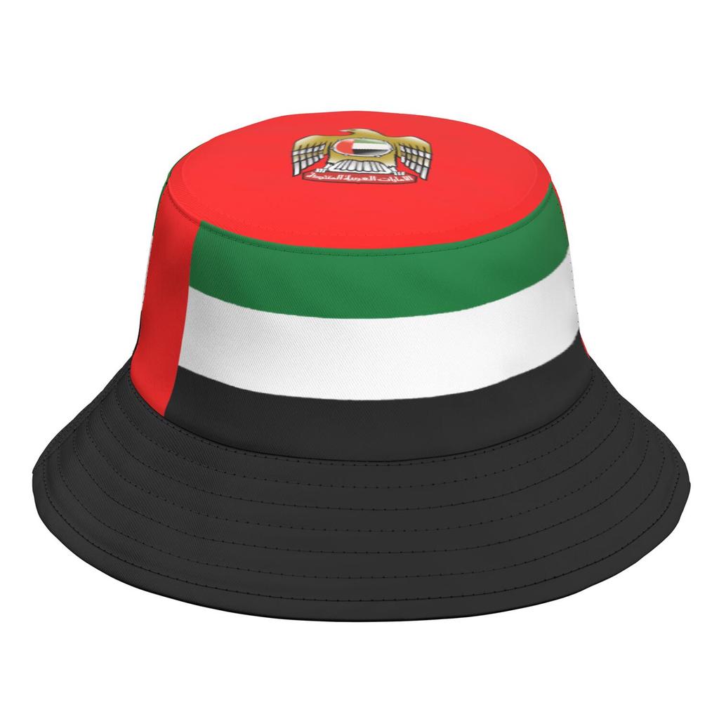United Arab Emirates Fisherman Hats Custom Made Name Team Logo Bucket Cap Are Country Travel Islam Nation Arabic Flag Headgear