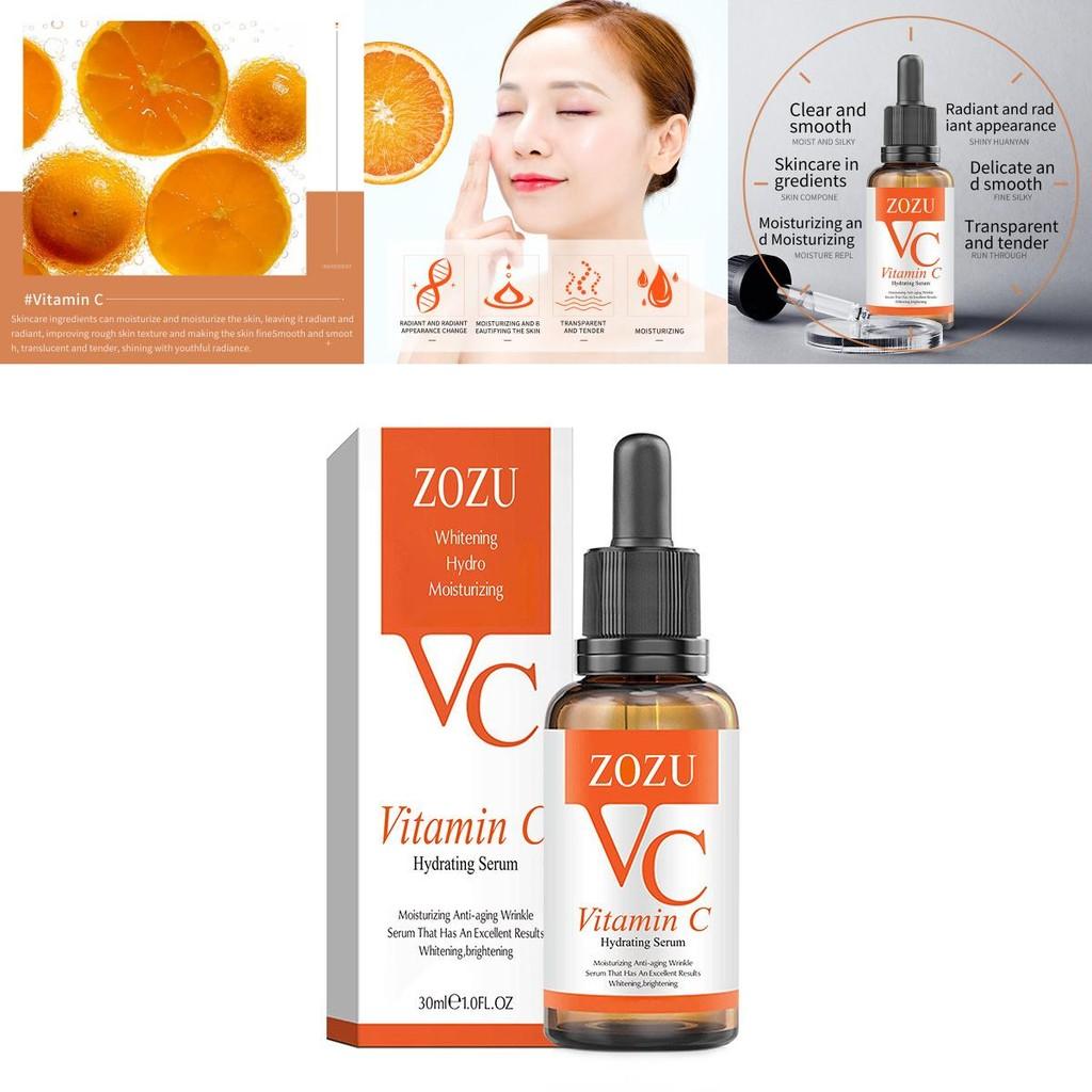 Zozu Vitamin C Essence 30ml Hydrating Brightening Pore Minimizing Serum For All Skin Types