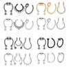 3Pcs Fake Nose Ring Magnetic Septum Ring Fake Nose Ring Hoop Stainless Steel Horseshoe Clip On Nose Ring No-Pierced Septum Ring