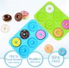 6 Löcher Silikon-Donutformen Antihaft-Silikon-Donut-Backform-Set, Leicht zu entformen Hitzebeständig und Spülmaschinenfest.