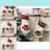 Festive Cartoon Plaid Christmas Stockings For Dogs And Cats Perfect Holiday Gifts