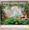 Dreamy Forest Photography Backdrop Enchanted Jungle Fairy Tale Book Mushroom Princess Birthday Party Photocall Background Decor