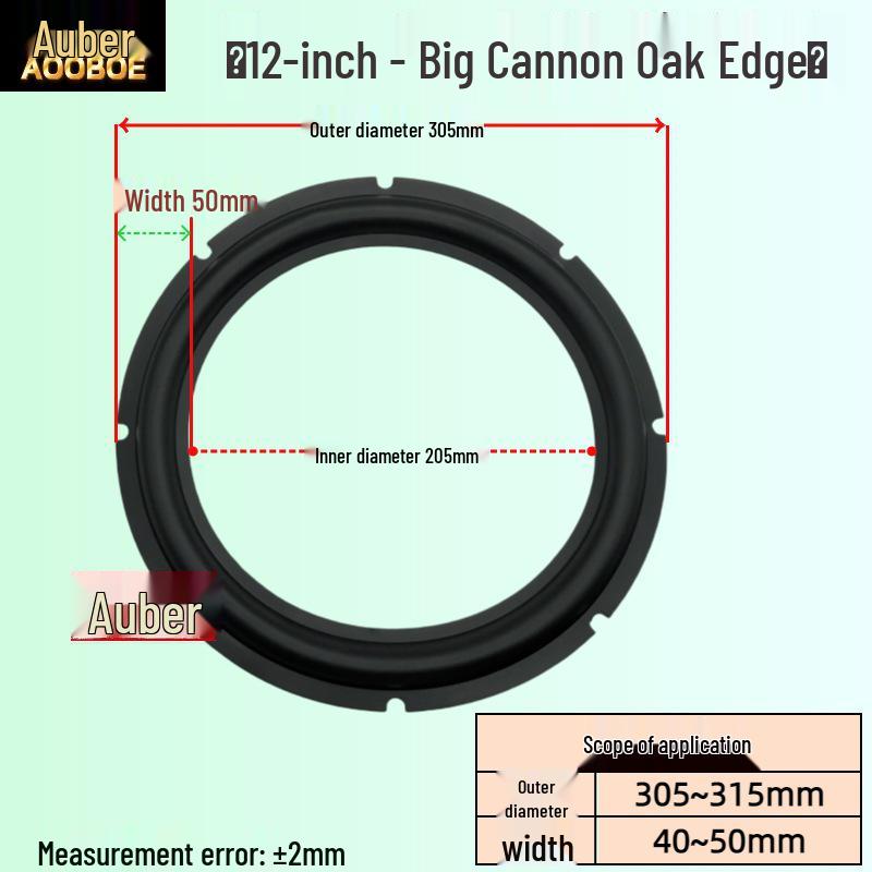 Audio Speaker Rubber Edge Repair Rings: 3/4/5/6.5/8/10/12 Inch Replacement