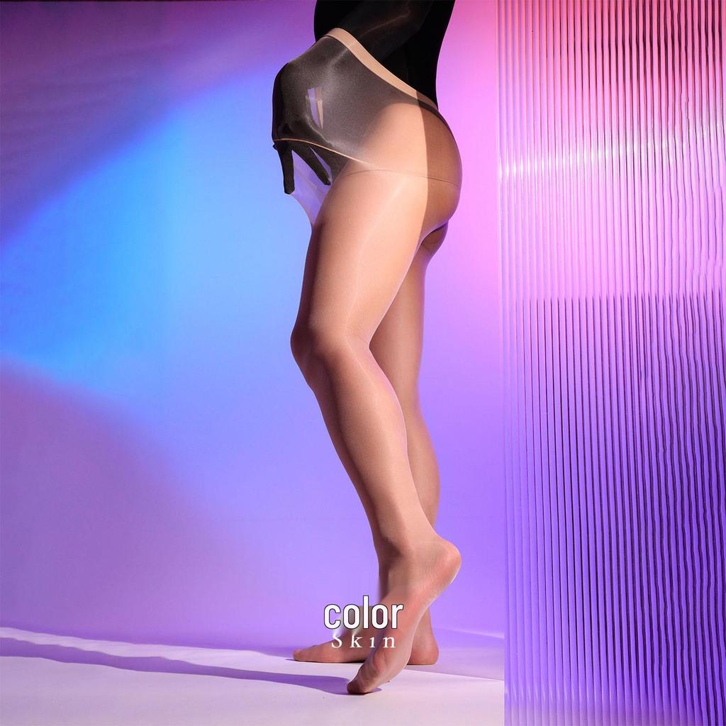 Kuli Si 3D Herren-Strumpfhosenbeutel: Transparenter Bund, Ölig Glänzend, 360° Nahtlos, 640 Nadeln