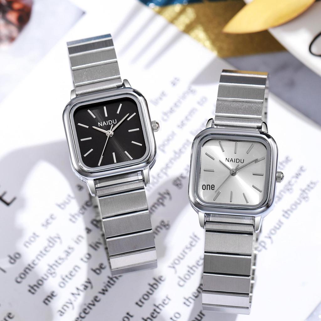 Ins Niche Korean Style Women's Versatile Steel Band Quartz Watch - Simple and Elegant Design for Students