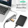 USB 3.0 Mini Aluminum Type-C Hub: 4-Port Splitter Docking Station