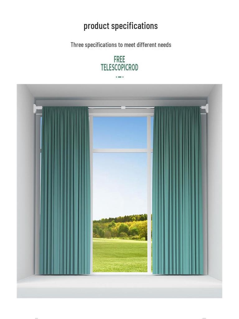 Telescopic Rod: Punch-Free Clothes & Curtain Rack for Balcony