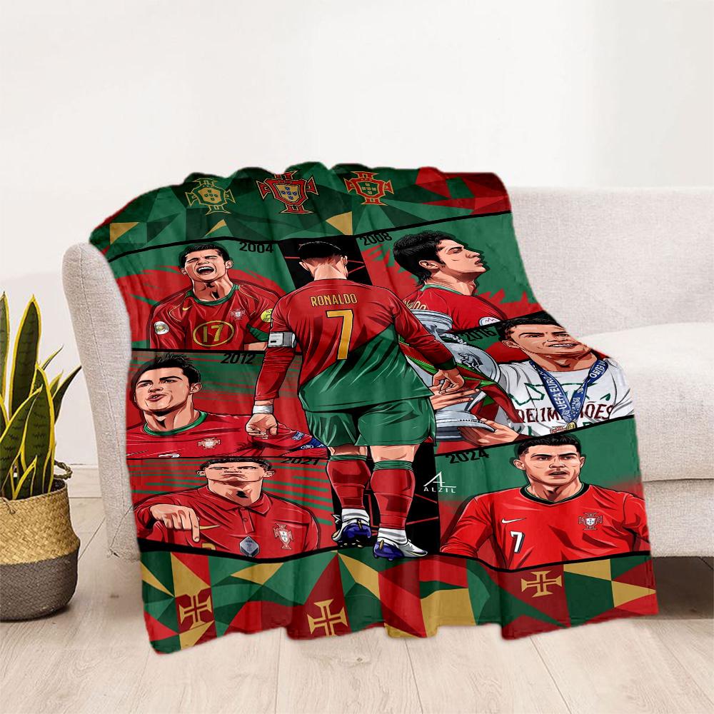 Cristiano Ronaldo 63 Blanket Comfortable Perfect for Office Bed Livingroom Four Seasons Universal Warmthful Decor Gift for Travel Home Birthdays