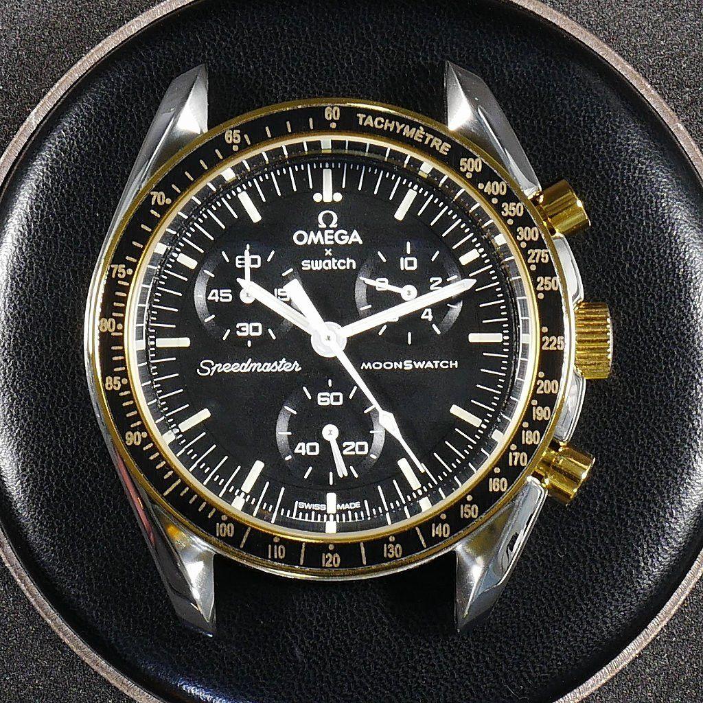 Used [Genuine Move Transplant] Swatch x OMEGA Omega x Swatch Moon Yellow Gold Combination Metal Custom (MOD)