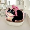 2pcs Water Absorption Cartoon Cat Hand Towel Coral Fleece Kitchen Handkerchief  Dinning Table