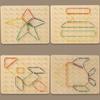 Kid Geoboard Wooden Montessori Education Mathematical Manipulative Block Geometric Pegboard Hand-On Ability Puzzle Sensory Toy