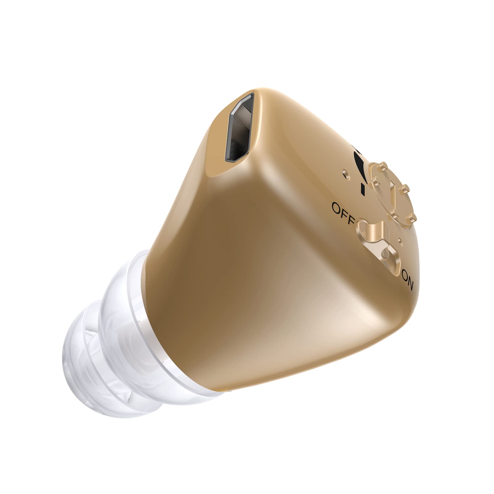 

Rechargeable audio amplifier for hearing impaired, volume control, high-quality sound, noise reduction, lightweight, compact