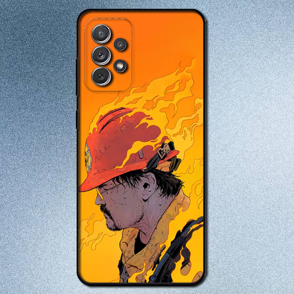 Fireman Firefighter Phone Case For Samsung S25,S24,S21,S22,S23,S30,Ultra,S20,Plus,Fe,Lite,Note,10,9,5G Black Cover