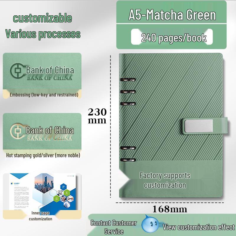 Custom A5 Ring Binder Notebook Gift Set with Logo - Holiday Souvenir Box