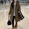 BITCED Women's Down-Filled Cotton Coat - Autumn/Winter Mid-Length, Elegant and Tailored, Knee-Length, Thickened Outerwear