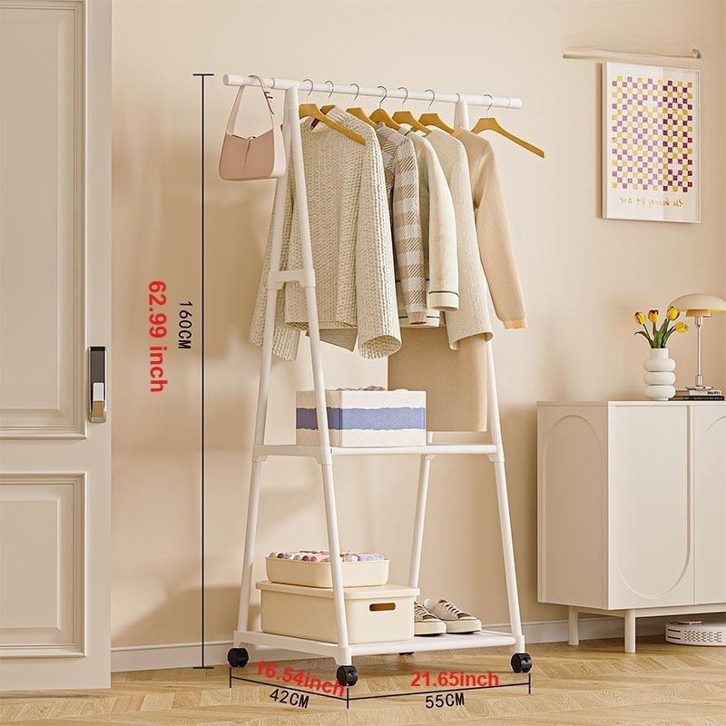 

Multifunctional Storage Coat and Hat Rack | Balcony Clothes Drying Rack,Floor-Standing Movable,Living Room/Bedroom Storage Rack