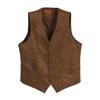 Cappotti da uomo senza maniche multicolore stile gilet con scollo a V aderenti casual in camoscio stile retrò abiti formali gilet da motociclista