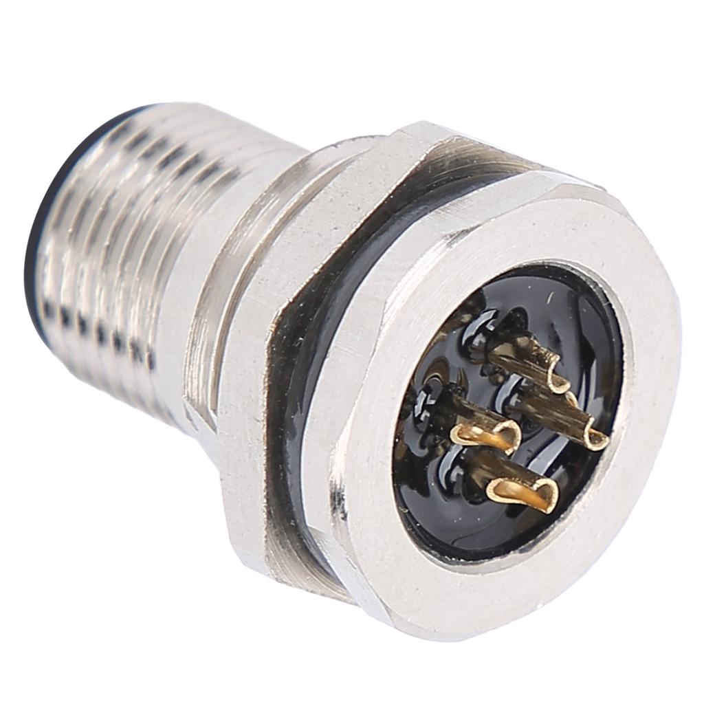 Waterproof Socket 4Pin Panel Back Mounting Waterproof Connector Electrical Supplies M12FP4