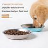 Stainless Steel Pet Bowl with Non-Slip Silicone Base, Durable Dog Cat Food Water Bowl, Multi-Color Available for Pets