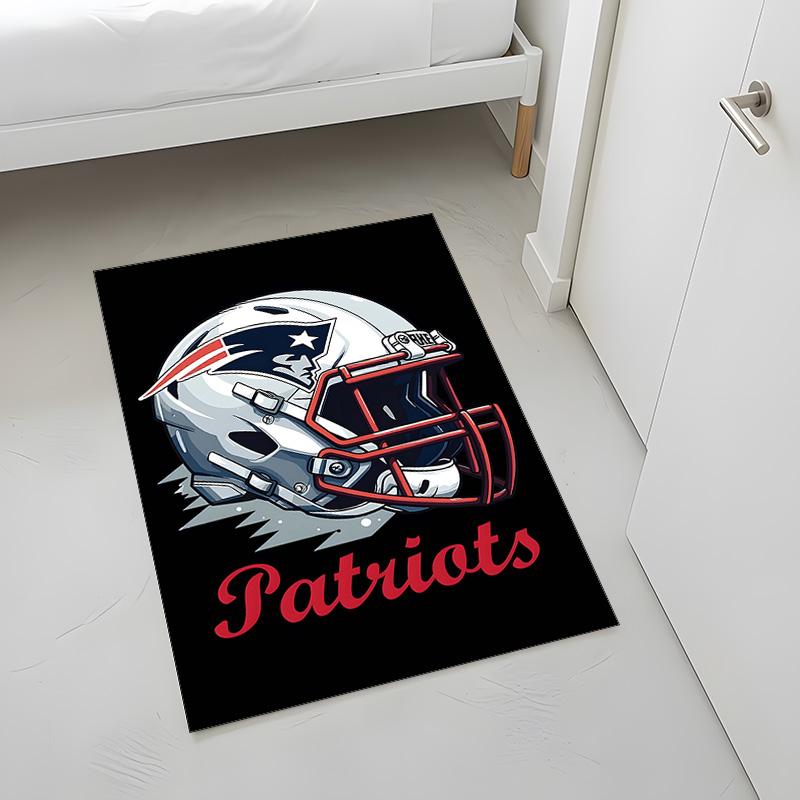 New England Patriots (1) Rug Suitable For Living Rooms Bedrooms Computer Rooms Dining Areas And Placement Under Tables And Chairs Also An Ideal Choice