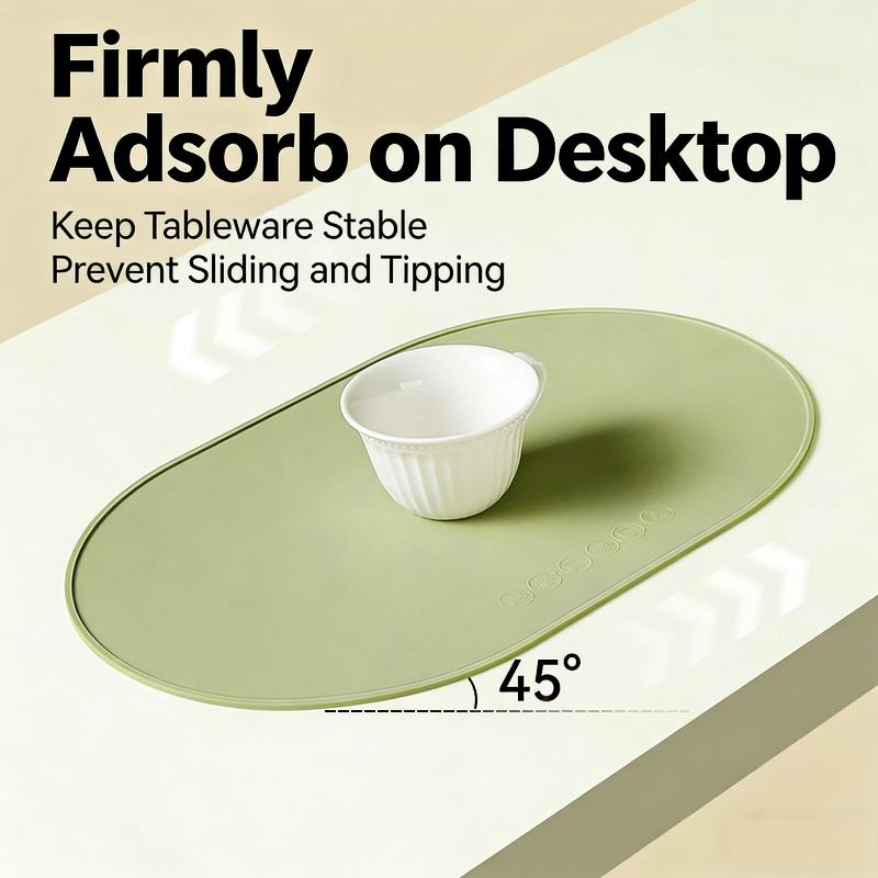 New 2/4PCS Silicone Placemats Heat Resistant Reusable Portable Waterproof Stain Resistant Easy To Clean Dining Table Mat