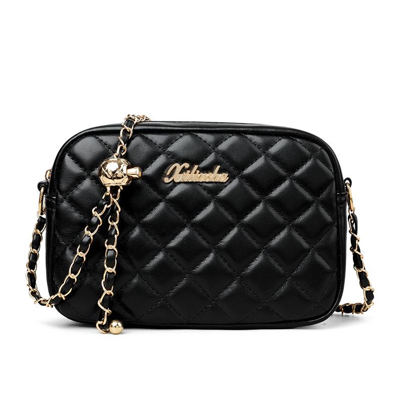 

Three-zipper Crossbody Bag for Ladies 20*8*15cm чёрный