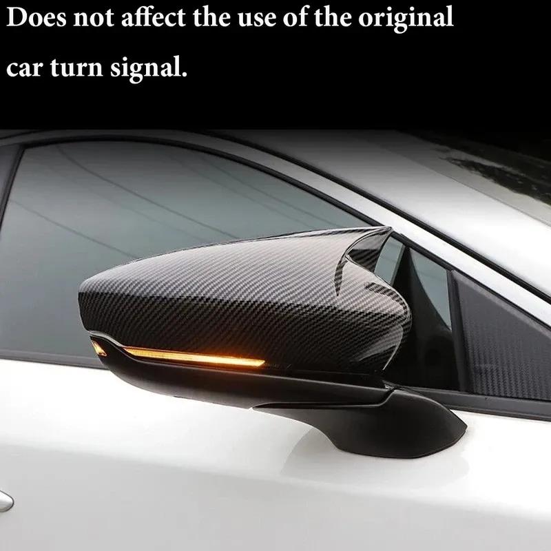 För Mazda 3 Axela      Bilsidospegelkåpa Vingspegelkåpa Yttre Dörrkåpa Dekoration Kolfiberlook