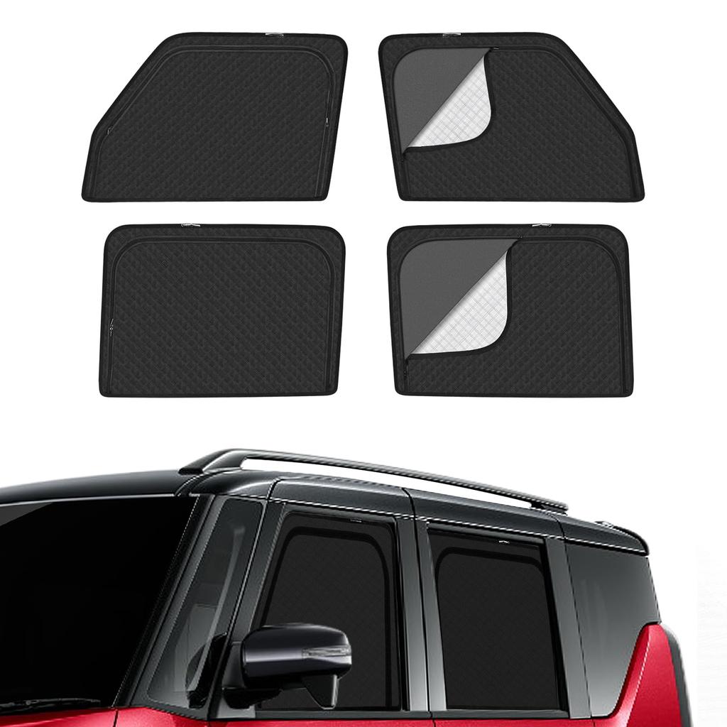 Mitsubishi Delica Mini B3 Series Mesh Sunshade DelicaMINI Side Sun Insect Car UV Driver and Passenger Interior 4 Panels Vehicle-Specific Curtains,