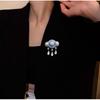 SUYU Fashion Corsage Tassel Cubic Zirconia Imitation Zircon Suit Coat Clothing Accessories Brooch Brooch
