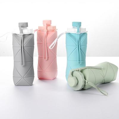 Dayanıklı Katlanabilir Su Şişeleri Sızdırmaz Vana Katlanabilir Seyahat Su Şişesi Spor Salonu Kamp Yürüyüş Seyahat Spor için