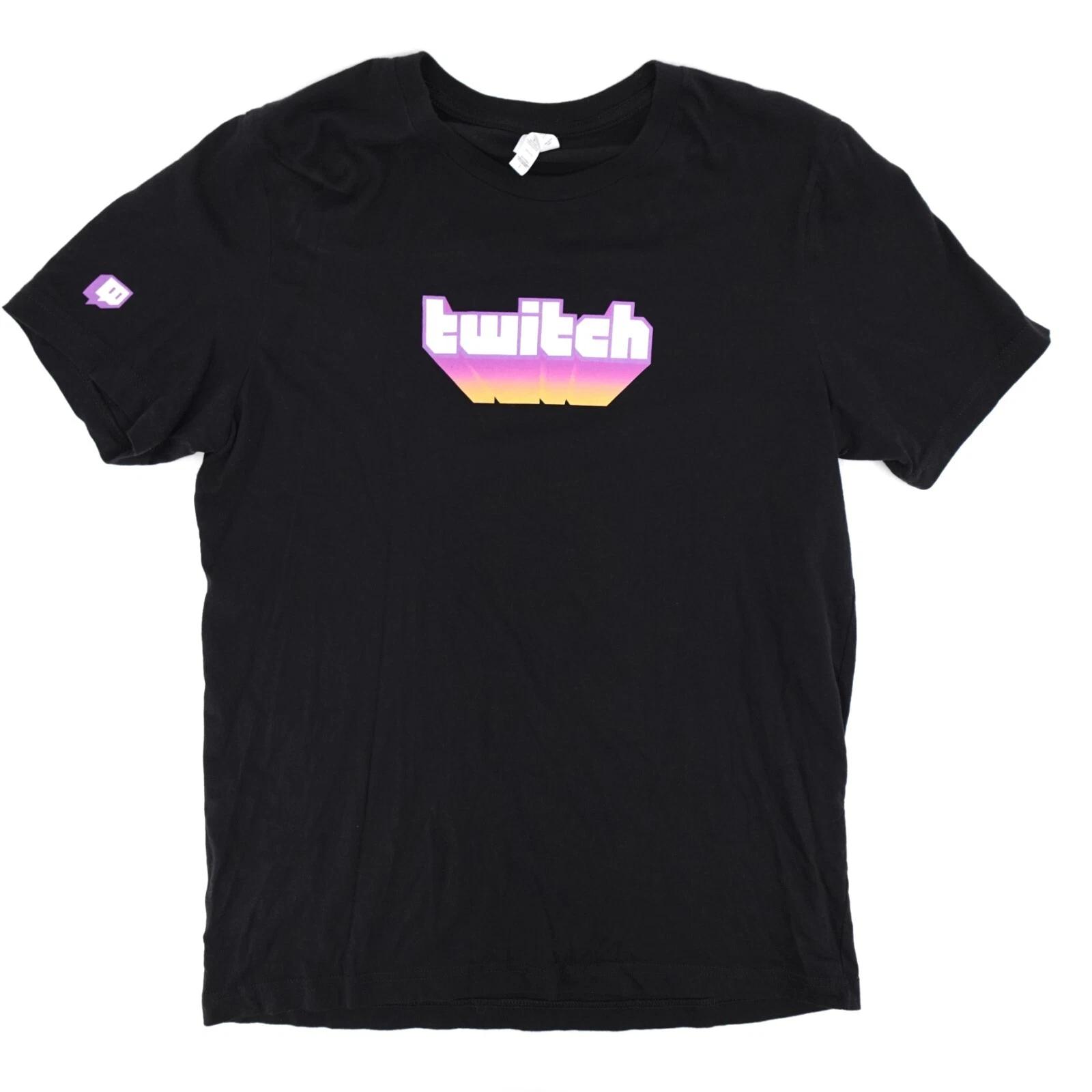 

Twitch Streaming Shirt Adult Large Black T-Shirt Short Sleeve Graphic Gaming Gam 2XL