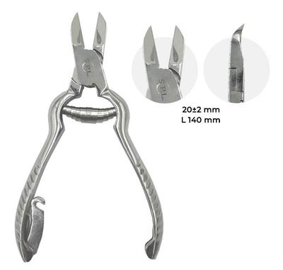 Profi-Pedikürezange, medizinischer Edelstahl, Klingen 20 mm, handgeschärft