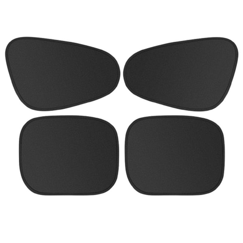 Rideaux Électrostatiques pour Vitre Latérale de Voiture Couverture de Protection Solaire 4 Couches Pare-Soleil de Voiture Pliable Blocage à 99,9% des Rayons UV