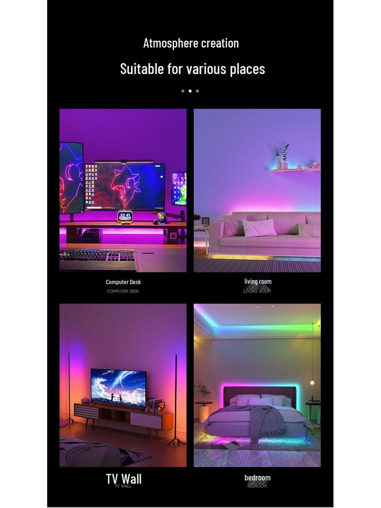 Buntes Sound-aktiviertes Rhythmuslicht: Musiksynchronisierte Nachtlampe für Schlafzimmer-Ambiente