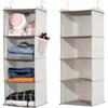 Hanging Storage Bag Non-Woven Underwear Clothes Multi-Layer Storage Bag Wardrobe Durable And Washable Hanging Storage Bag