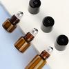 4pcs 0.03/0.07/0.1/0.17oz Amber Roller Bottles,Empty Rollerball Essential Oil Bottles,Perfume Dispensers,Transparent Waterproof Rollerball Bottles