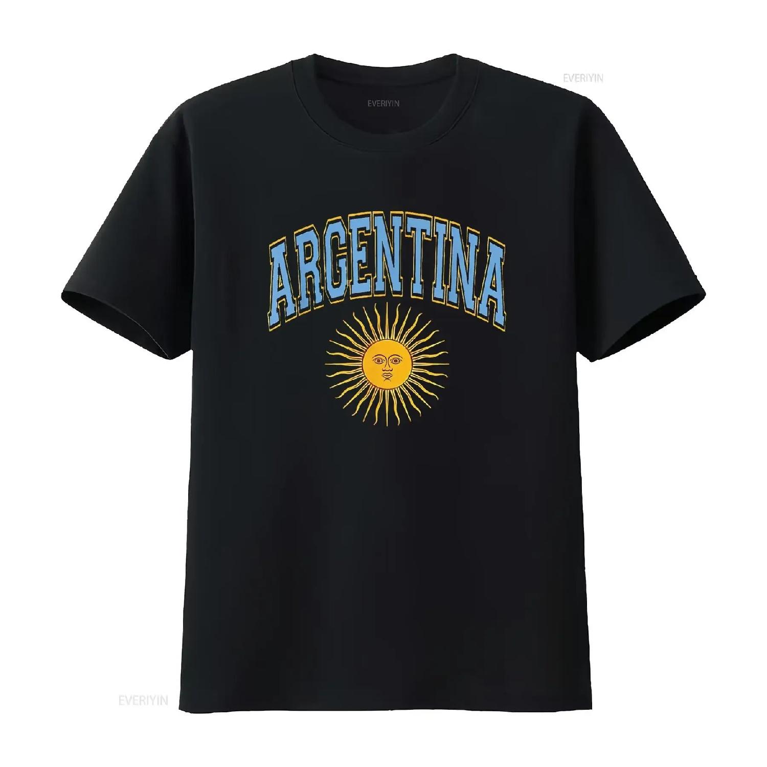 

Argentina Varsity Sun Of May Light Blue Text Amber Comfortable T Shirt for Women Stylish vintage Washed designer clothes XXXXXL різнокольоровий