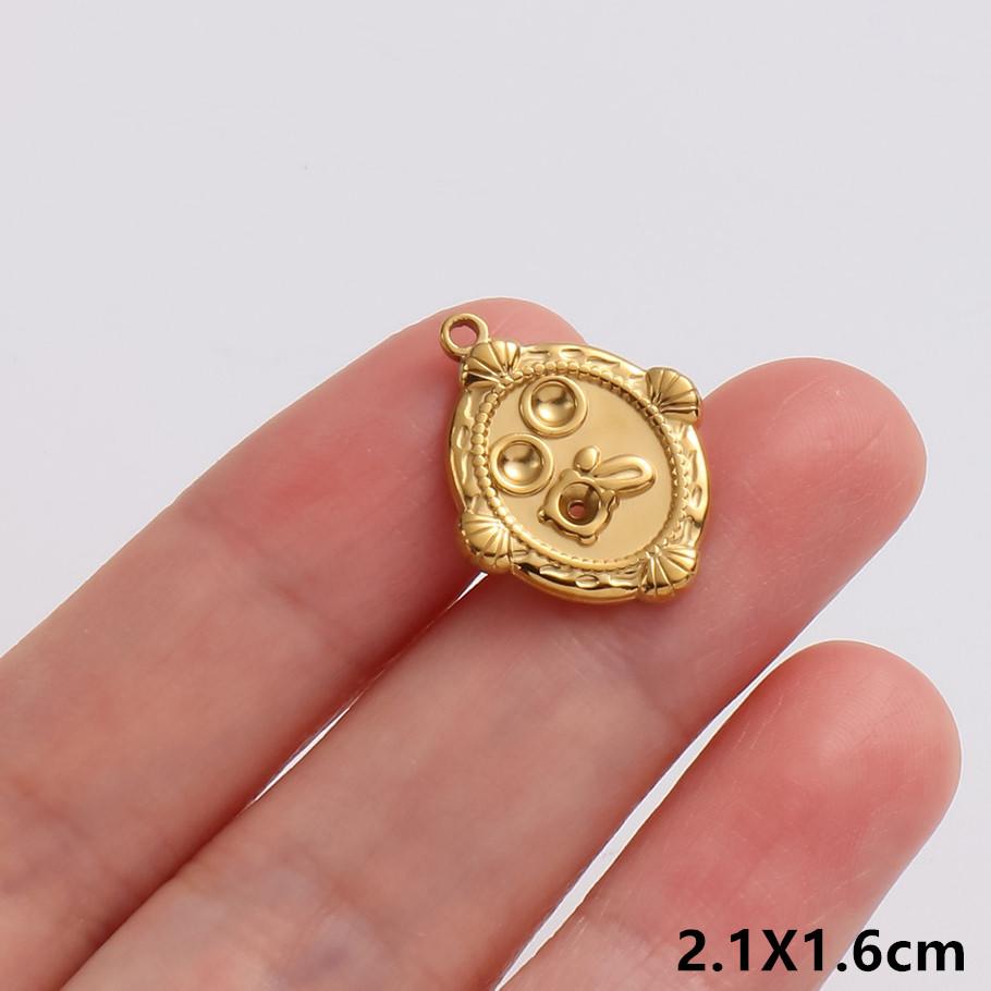 5pcs/Lot Gold Color Exquisite Sea Animal Charm Shell Tortoise Stainless Steel Pendants For Jewelry Making Supplies Beach Pendant