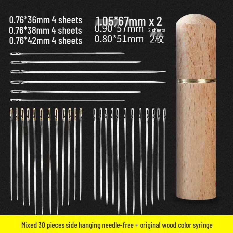 Easy-Thread Sewing Needles for Seniors & Visually Impaired - Ideal for Quilts, Comes with Needle and Thread Box