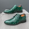 New Fashion Pointed Patent Leopard Leather Dress Casual Oxford Shoes For Men Party Wedding Dress Homecoming Performance Footwear