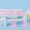 Luminous Pink Pig Decoration - Creative ABS Mini Pig Craft Set, Suitable for Home DIY Decoration and Motorcycle Decoration